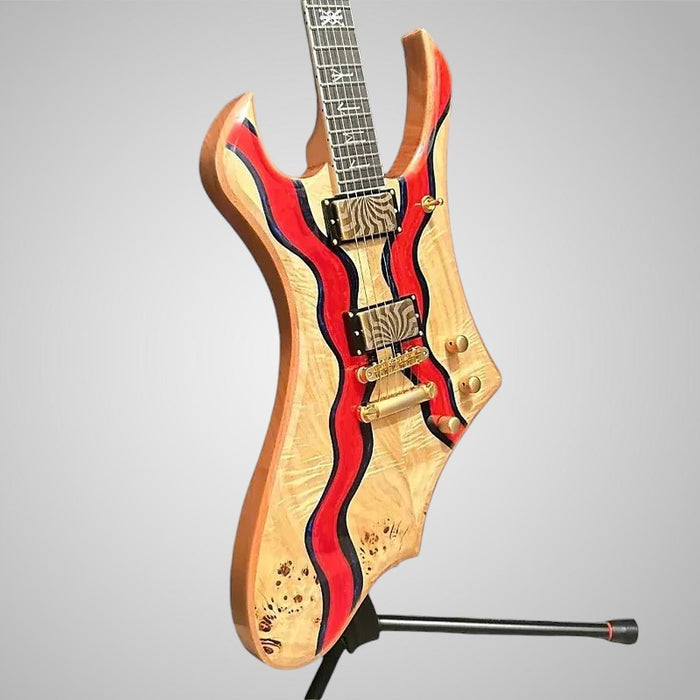 Wylde Audio Goreghen Special Edition Electric Guitar - Blood River Burl