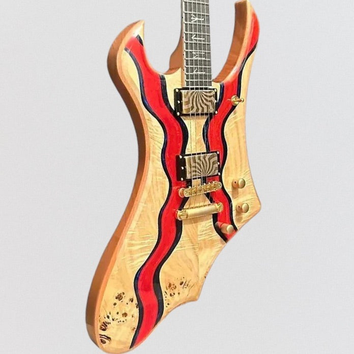 Wylde Audio Goreghen Special Edition Electric Guitar - Blood River Burl