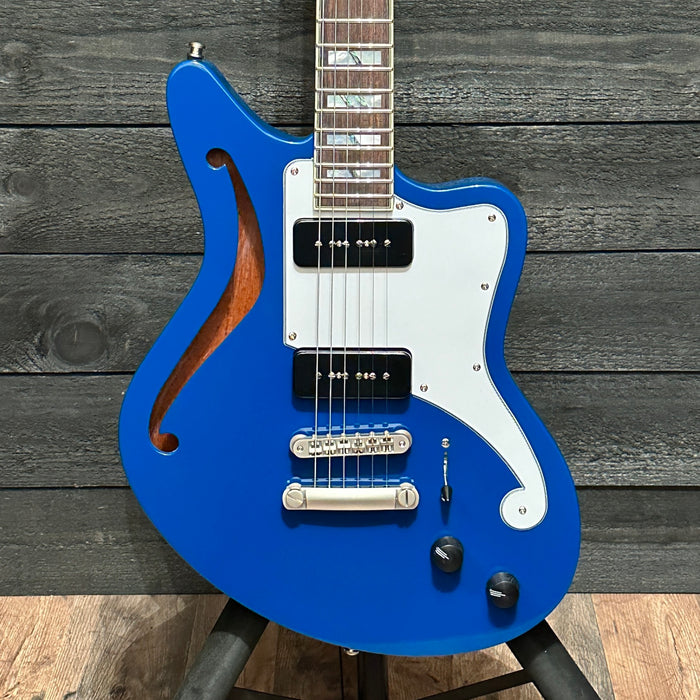 D'Angelico Deluxe Bedford SH Limited-Edition Prototype Semi-Hollow Electric Guitar Sapphire B-stock w/ Warranty