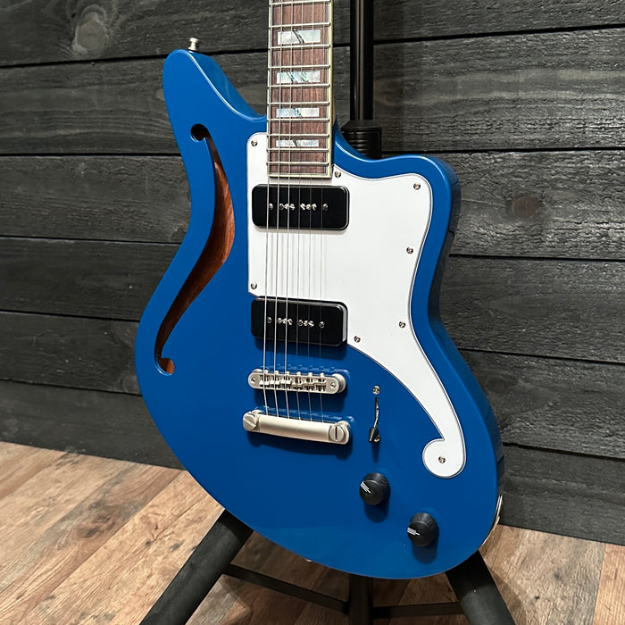 D'Angelico Deluxe Bedford SH Limited-Edition Prototype Semi-Hollow Electric Guitar Sapphire B-stock w/ Warranty